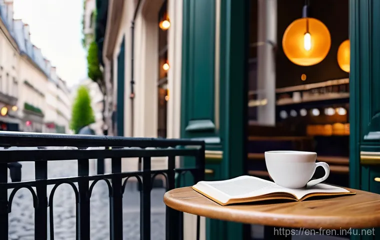 프랑스어 프랑스어 읽기 속도 높이는 법 - **Prompt 1: Immersive French Reading in a Cozy Cafe**
    An individual, approximately 20 years old ...
