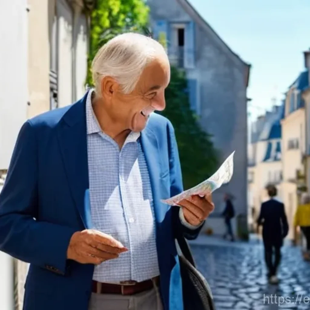 프랑스어 프랑스어권 여행 시 유용한 표현 - **Prompt 1: A Friendly Encounter in Montmartre**
    "A vibrant, high-definition photograph capturin...