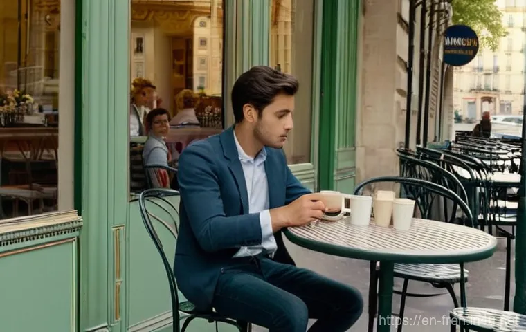 프랑스어 프랑스어권 여행 시 유용한 표현 - **Prompt 1: A Friendly Encounter in Montmartre**
    "A vibrant, high-definition photograph capturin...