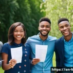 Home 18 프랑스어 공인 시험 종류 - **Prompt:** A diverse group of young adults, aged 20-30, smiling brightly and raising their French l...